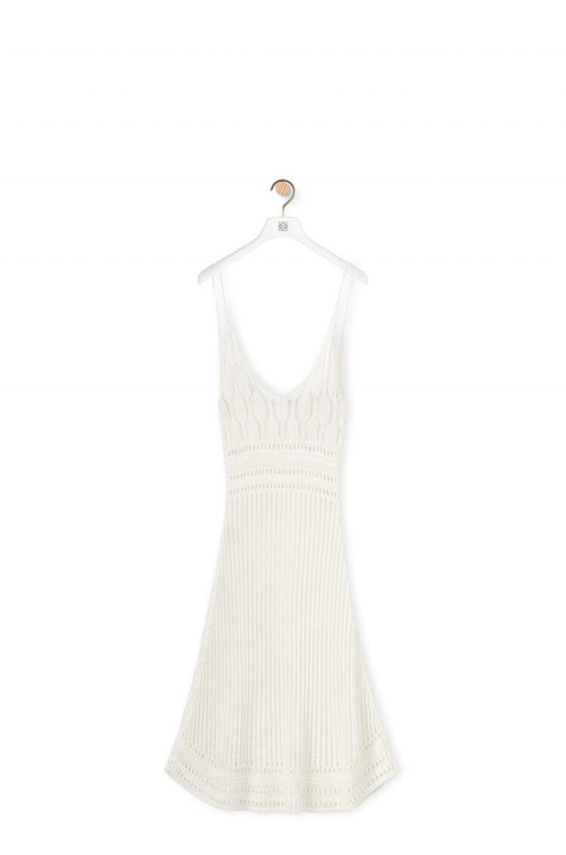 Dresses Loewe Tiras dress in viscose Mujer Off-white | 075PVCYUO