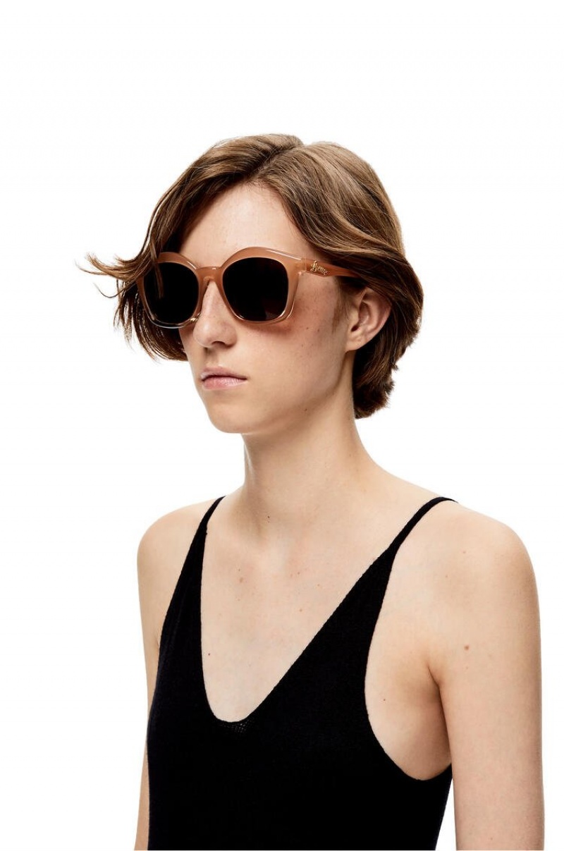 Gafas de Sol Loewe Browline sunglasses in acetate Mujer Rosas Doradas | 953KEHRCO