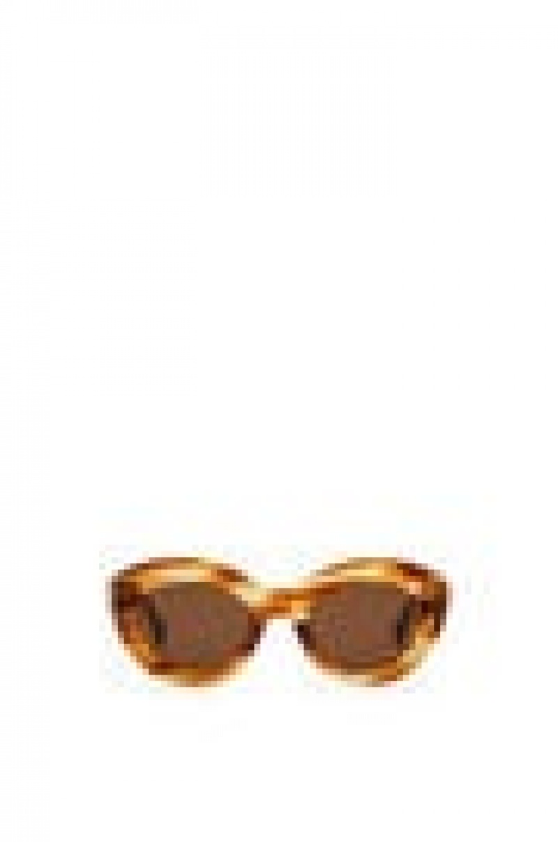 Gafas de Sol Loewe Butterfly Anagram sunglasses in acetate Mujer Striped Havana | 561KJHNBS