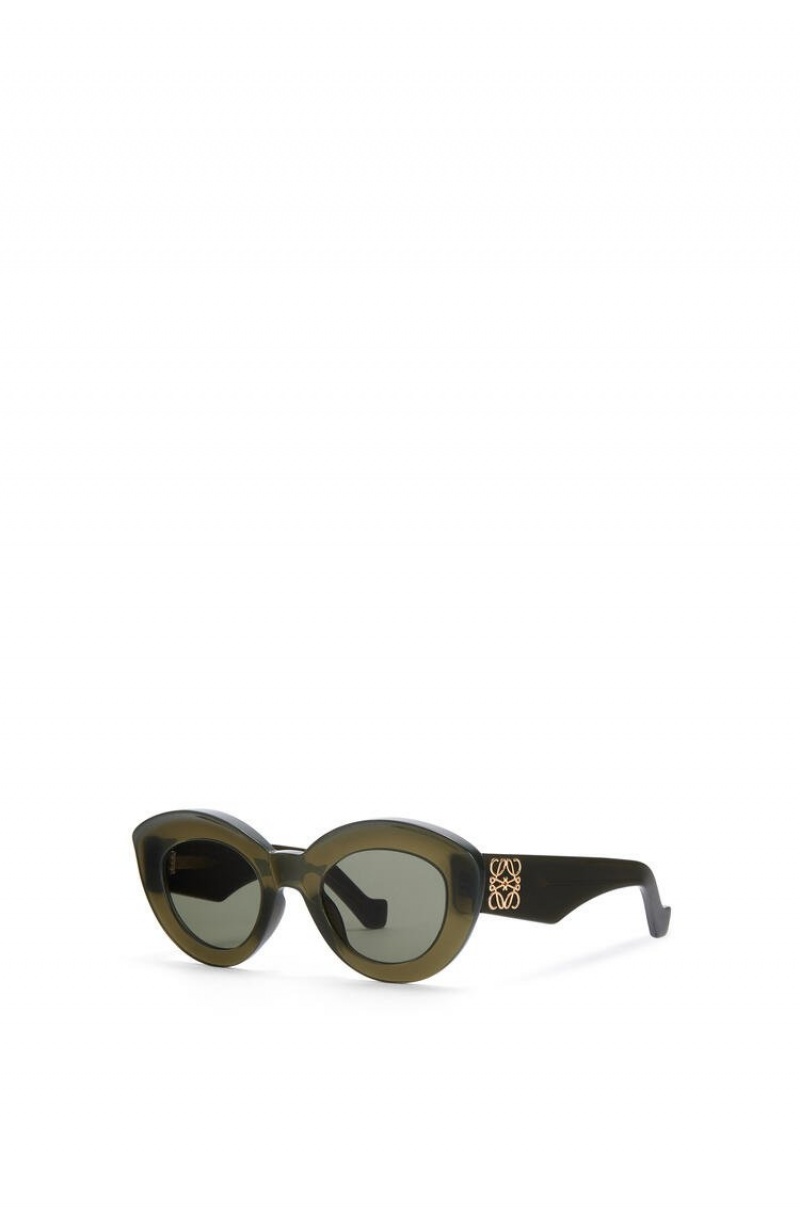 Gafas de Sol Loewe Butterfly Anagram sunglasses in acetate Mujer Kaki | 307VTFJLK