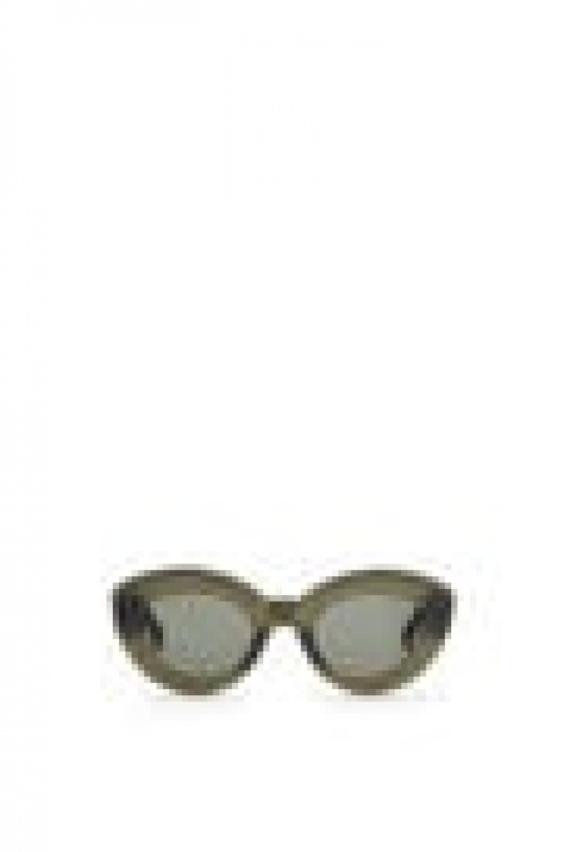 Gafas de Sol Loewe Butterfly Anagram sunglasses in acetate Mujer Kaki | 307VTFJLK