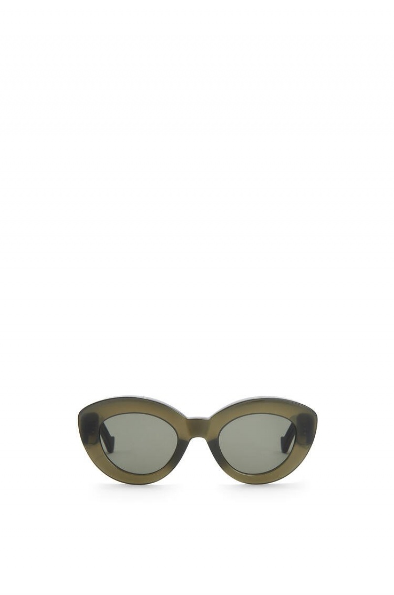 Gafas de Sol Loewe Butterfly Anagram sunglasses in acetate Mujer Kaki | 307VTFJLK