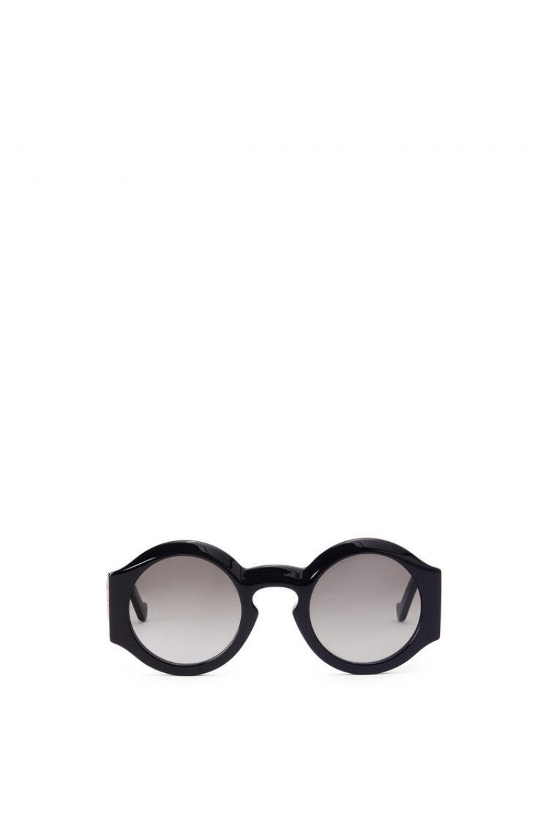 Gafas de Sol Loewe Curved sunglasses in acetate Mujer Negras | 602BEKUHL