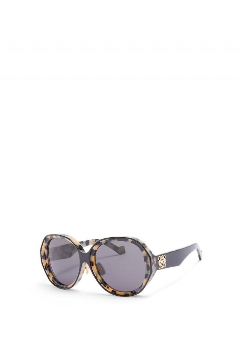 Gafas de Sol Loewe Elipse sunglasses in acetate Mujer Negras Blancas | 238PAUMYS