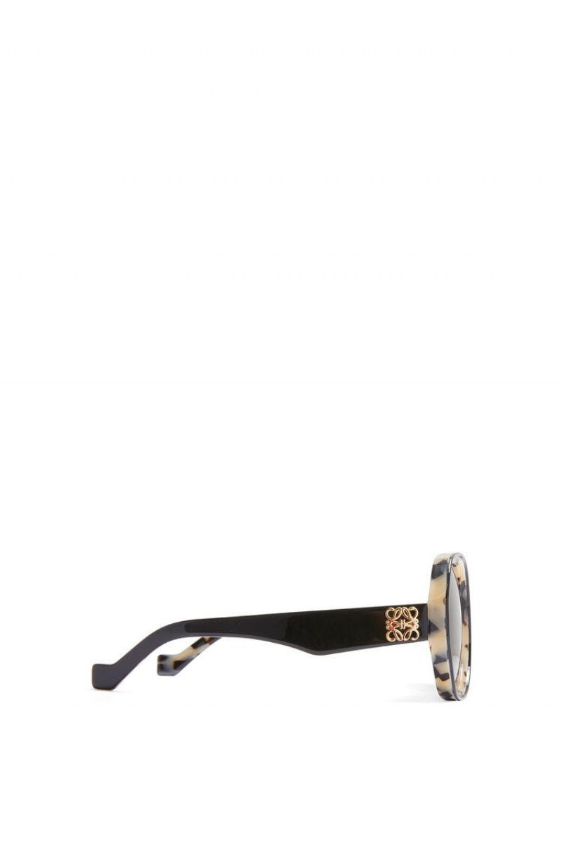 Gafas de Sol Loewe Elipse sunglasses in acetate Mujer Negras Blancas | 238PAUMYS