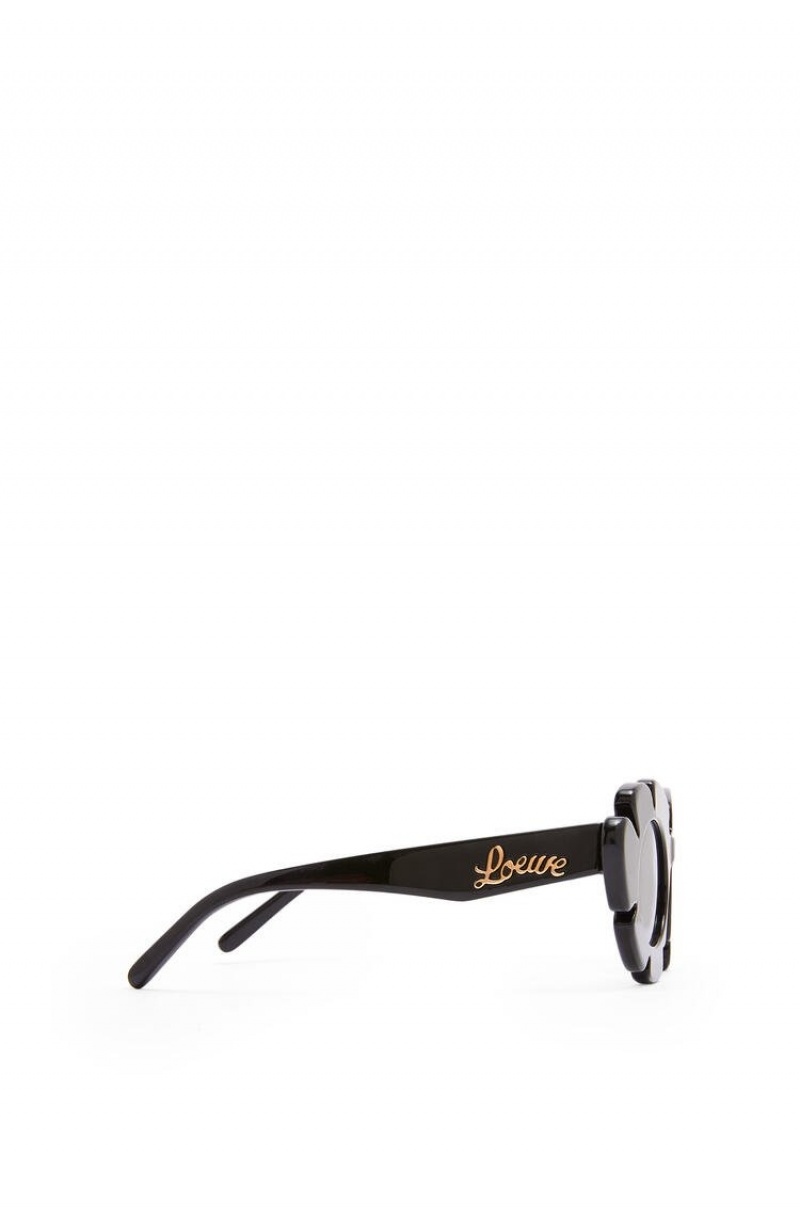 Gafas de Sol Loewe Flower sunglasses in injected nylon Mujer Negras | 139MKGPEH