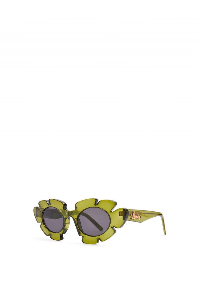 Gafas de Sol Loewe Flower sunglasses in injected nylon Mujer Verde | 921VPDZRF