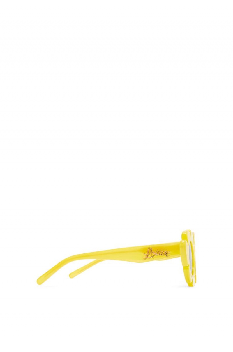 Gafas de Sol Loewe Flower sunglasses in injected nylon Mujer Amarillo | 671VMUGWC