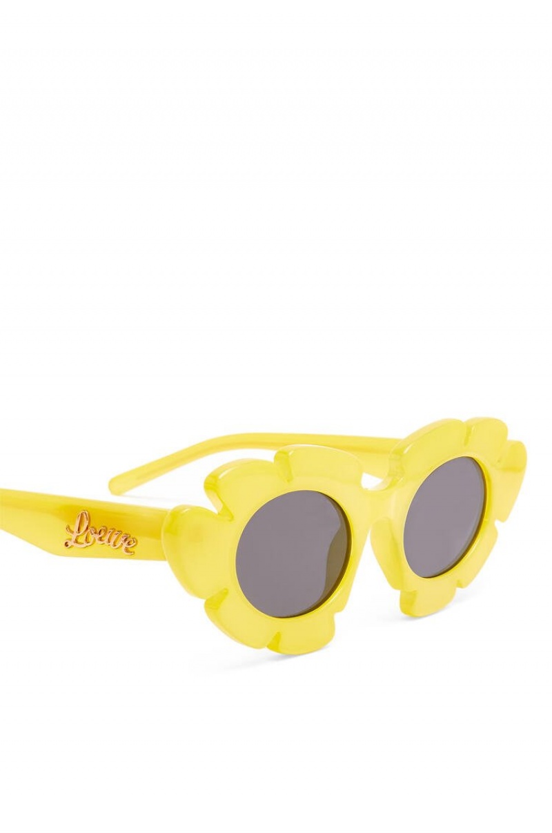 Gafas de Sol Loewe Flower sunglasses in injected nylon Mujer Amarillo | 671VMUGWC