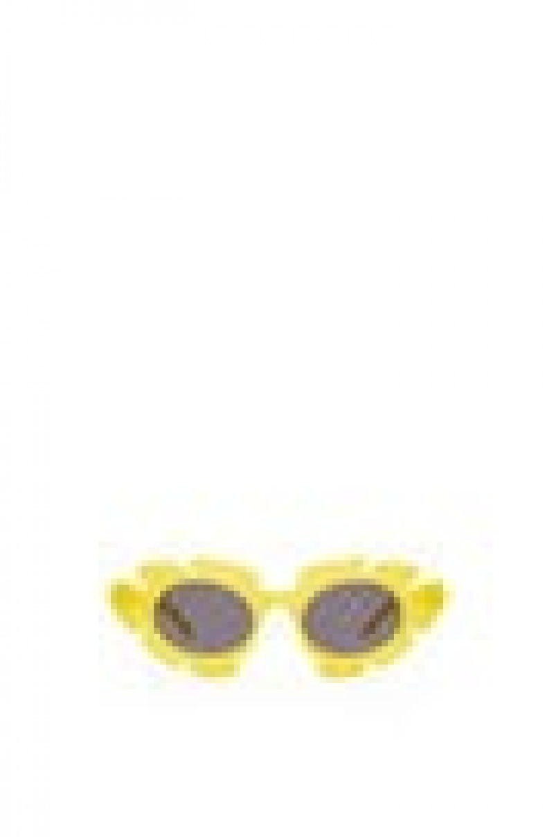 Gafas de Sol Loewe Flower sunglasses in injected nylon Mujer Amarillo | 671VMUGWC