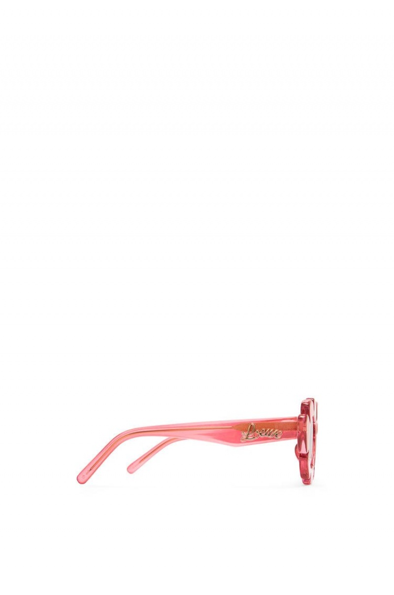 Gafas de Sol Loewe Flower sunglasses in injected nylon Mujer Coral Rosas | 751PTEGBY