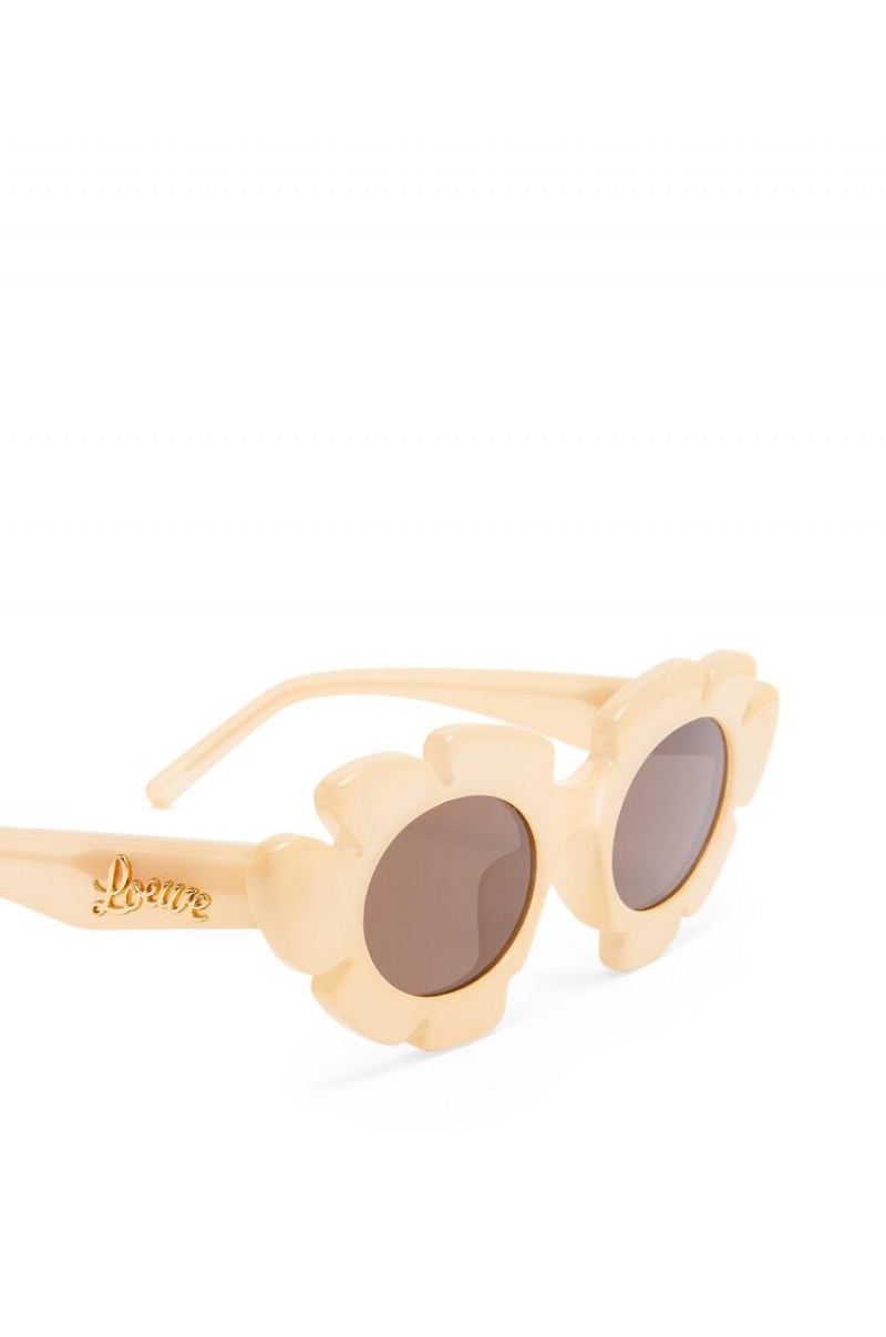 Gafas de Sol Loewe Flower sunglasses in injected nylon Mujer Beige | 185LWJZGA