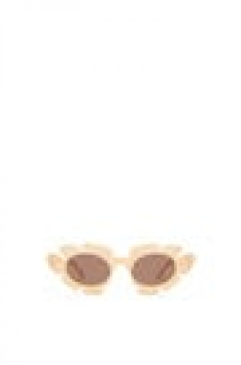 Gafas de Sol Loewe Flower sunglasses in injected nylon Mujer Beige | 185LWJZGA