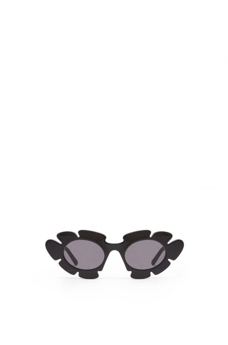 Gafas de Sol Loewe Flower sunglasses in injected nylon Hombre Negras | 983XNDIVH