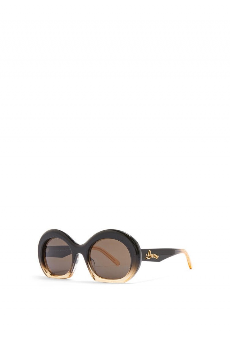 Gafas de Sol Loewe Halfmoon sunglasses in acetate Mujer Negras Beige | 506FTNYMP