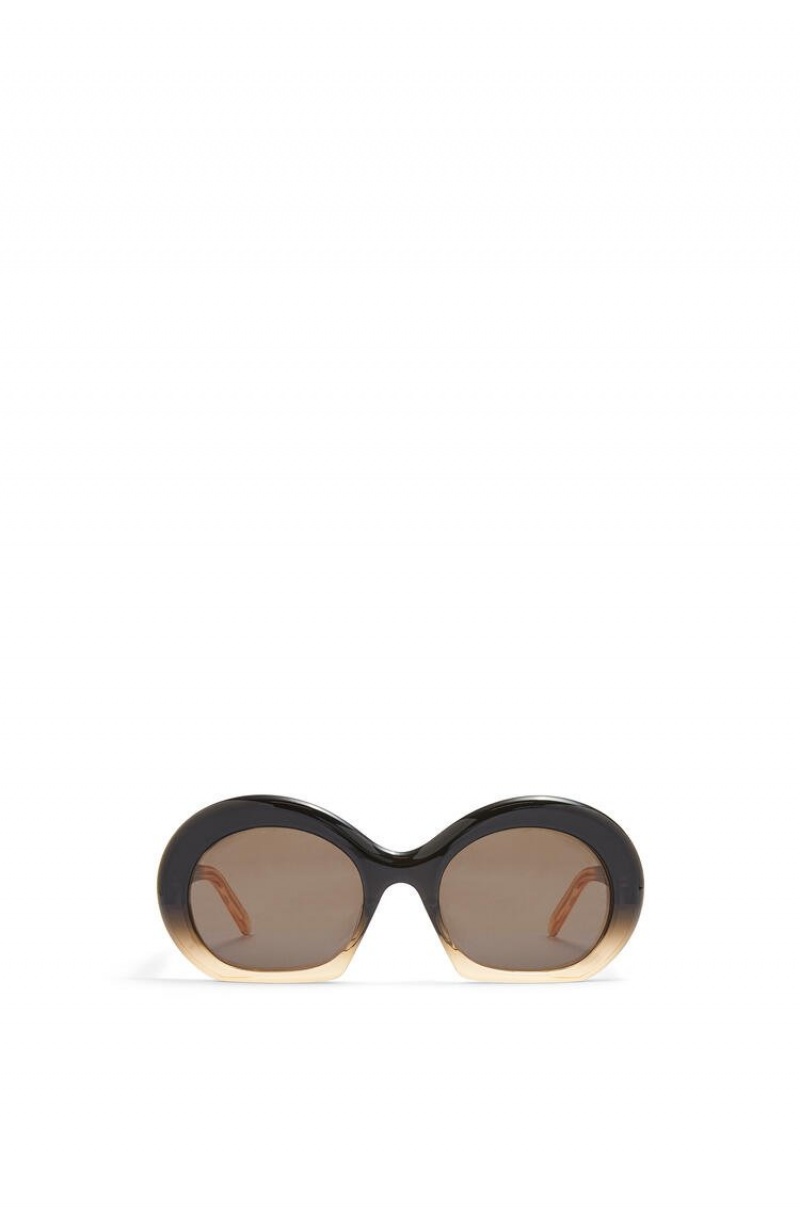 Gafas de Sol Loewe Halfmoon sunglasses in acetate Mujer Negras Beige | 506FTNYMP