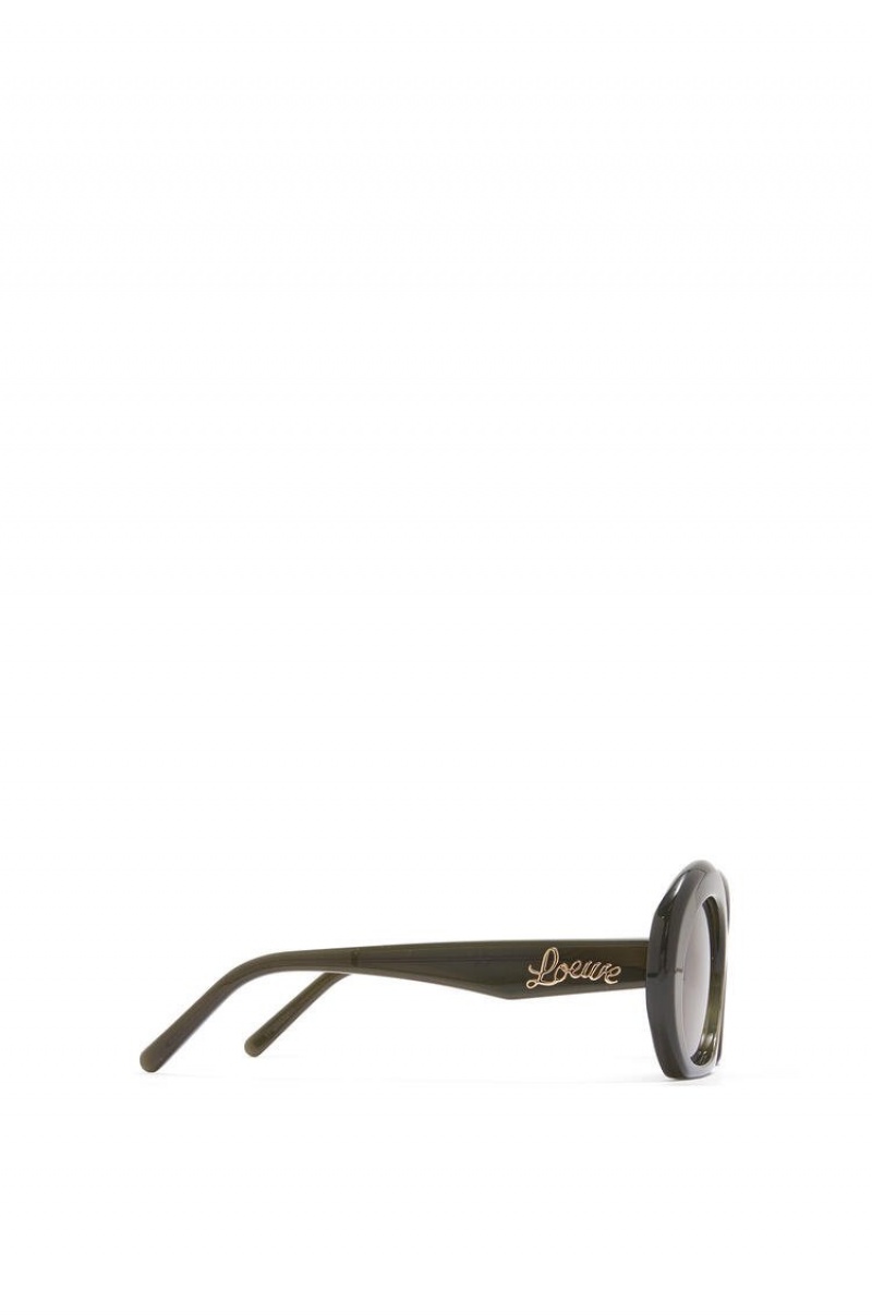 Gafas de Sol Loewe Halfmoon sunglasses in acetate Mujer Kaki Verde | 035HPJUIC