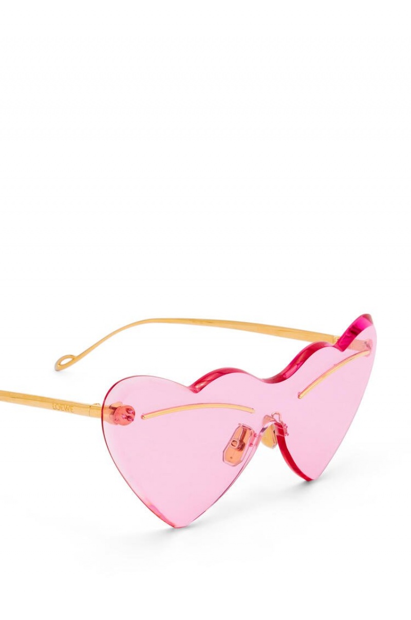 Gafas de Sol Loewe Heart sunglasses in metal Mujer Rosas | 301LQIZRN