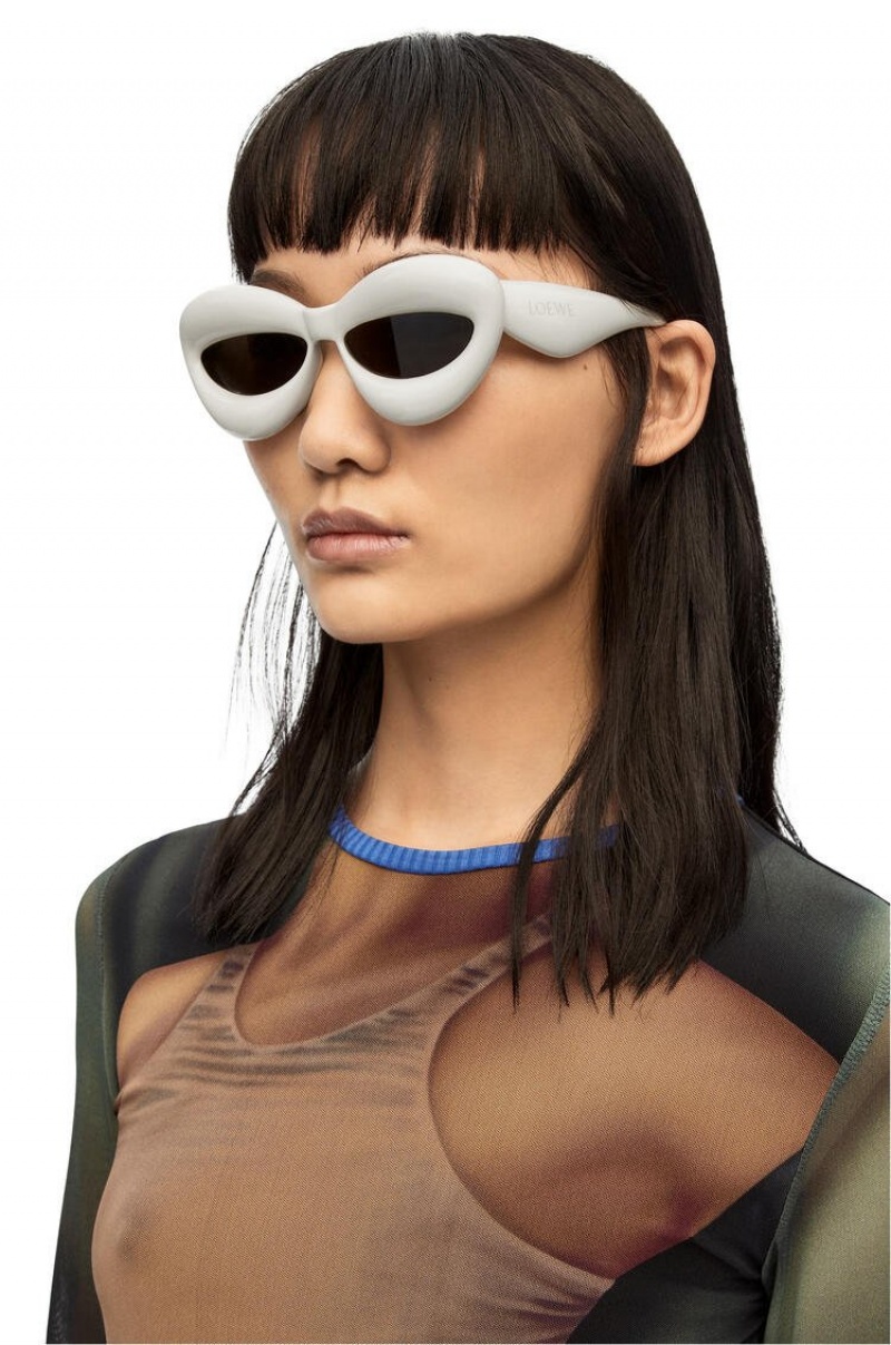 Gafas de Sol Loewe Inflated cateye sunglasses in acetate Mujer Gris | 561JXAOEY