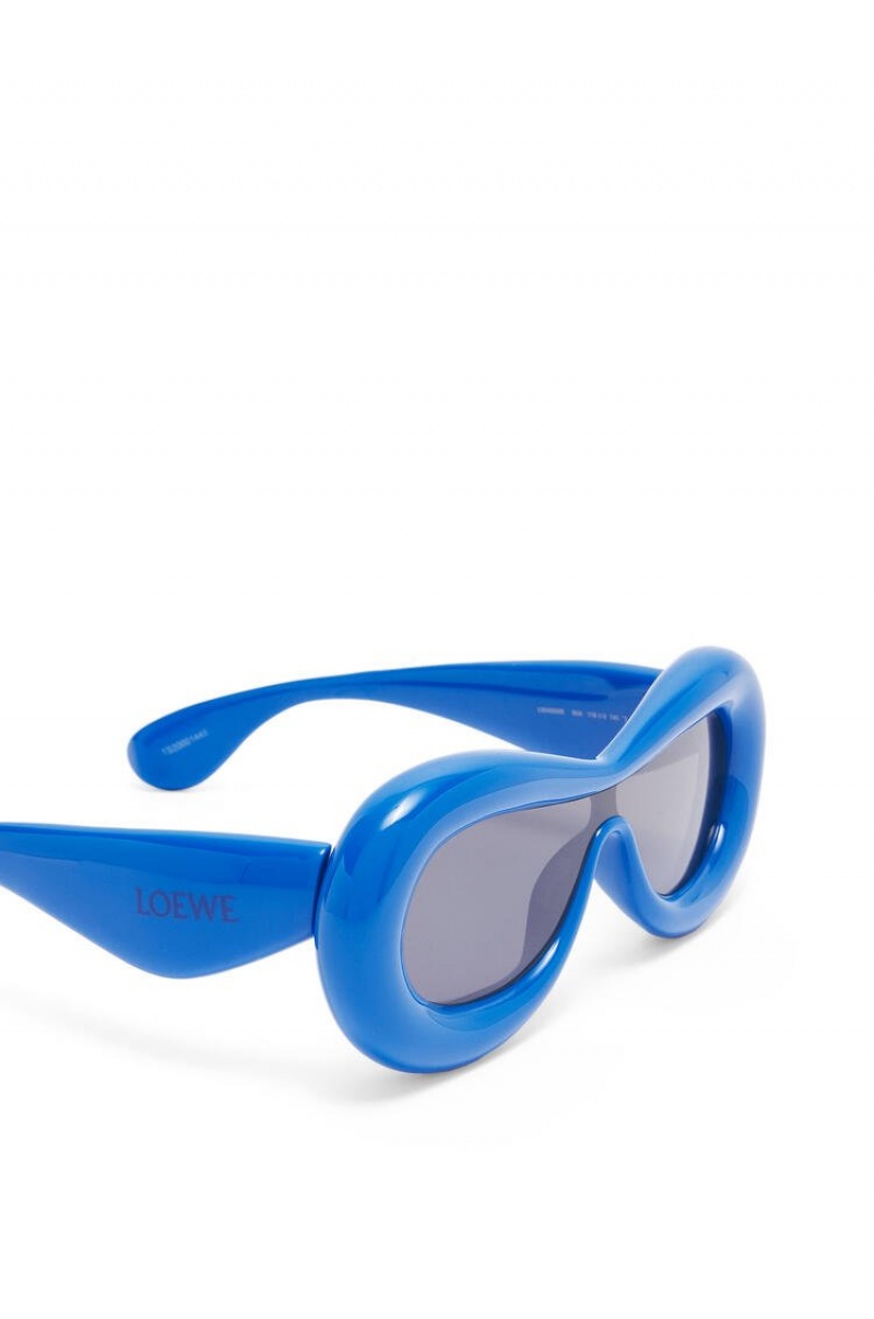 Gafas de Sol Loewe Inflated mask sunglasses in acetate Mujer Azules | 370JNYQVR