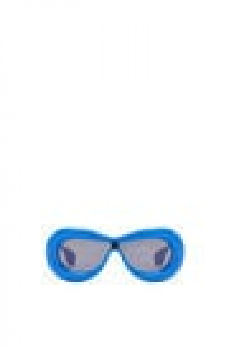 Gafas de Sol Loewe Inflated mask sunglasses in acetate Mujer Azules | 370JNYQVR