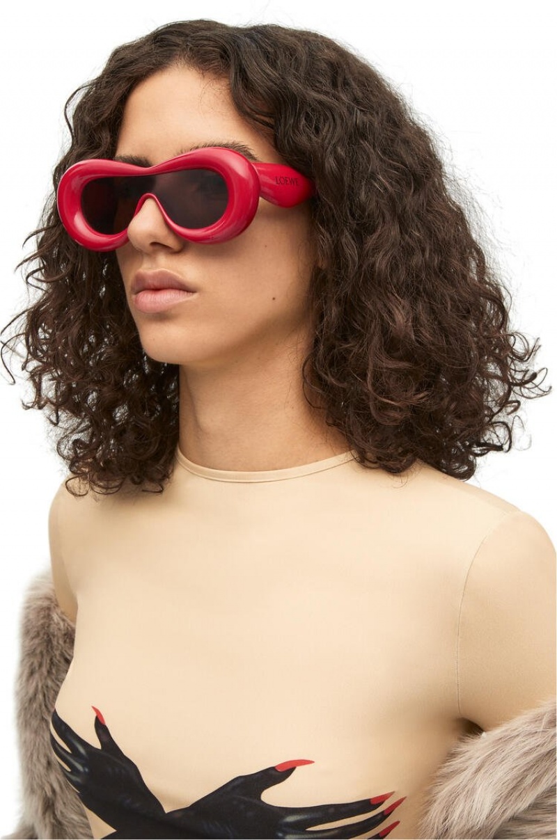 Gafas de Sol Loewe Inflated mask sunglasses in acetate Mujer Lipstick | 814FTSGJB