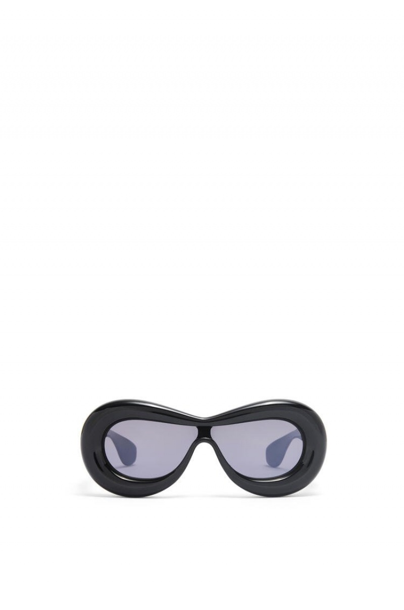 Gafas de Sol Loewe Inflated mask sunglasses in acetate Mujer Negras | 240ZGYAHX