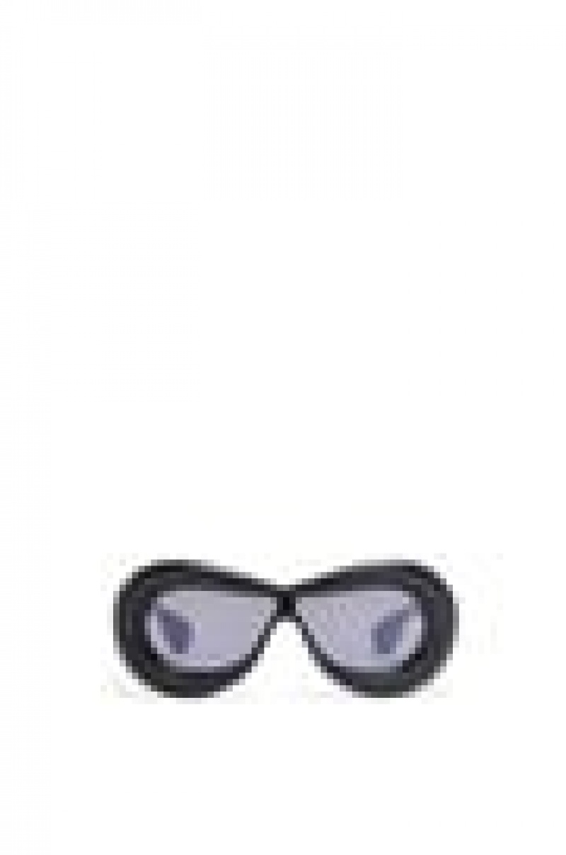 Gafas de Sol Loewe Inflated mask sunglasses in acetate Hombre Negras | 857HSQIWM