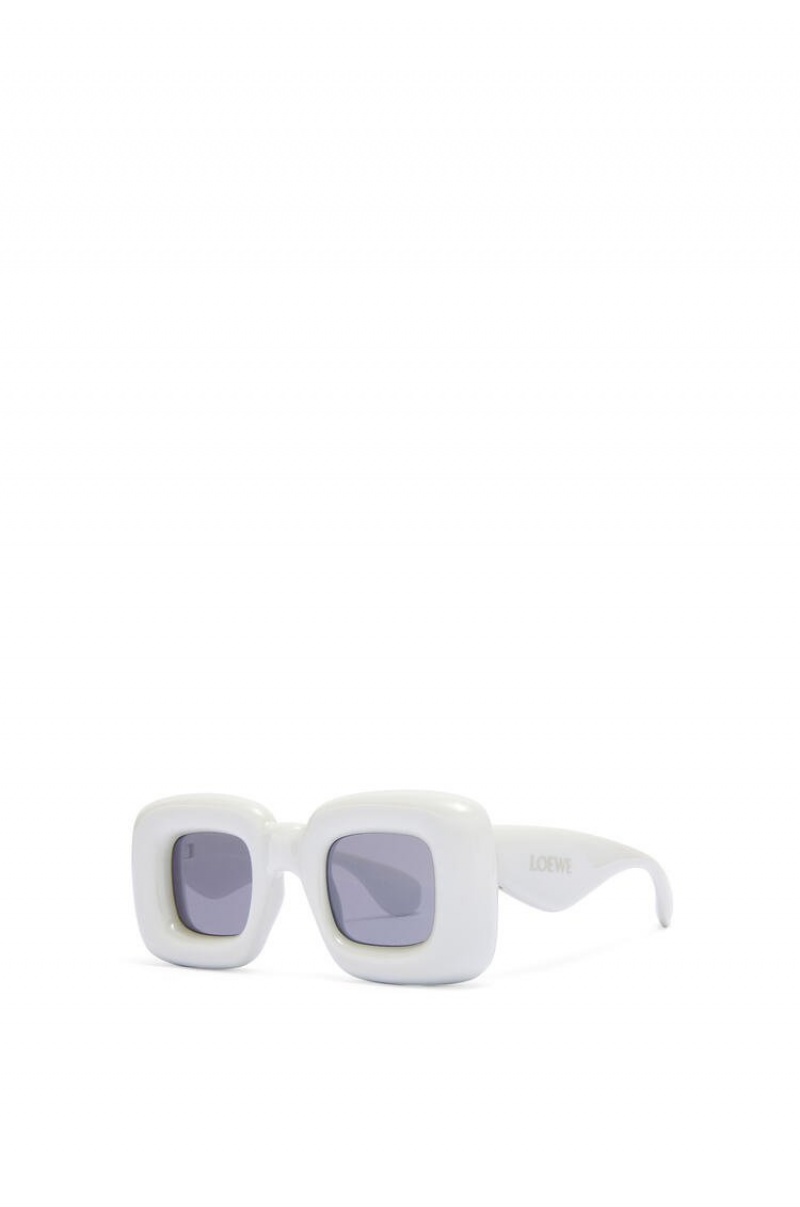 Gafas de Sol Loewe Inflated rectangular sunglasses in acetate Mujer Gris | 154WVSFKM