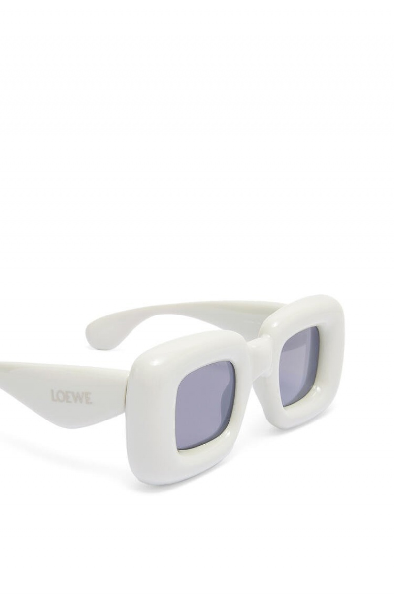 Gafas de Sol Loewe Inflated rectangular sunglasses in acetate Mujer Gris | 154WVSFKM