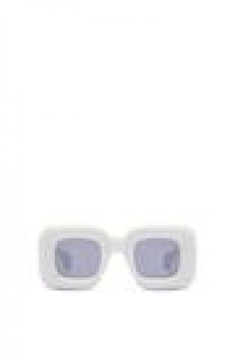 Gafas de Sol Loewe Inflated rectangular sunglasses in acetate Mujer Gris | 154WVSFKM