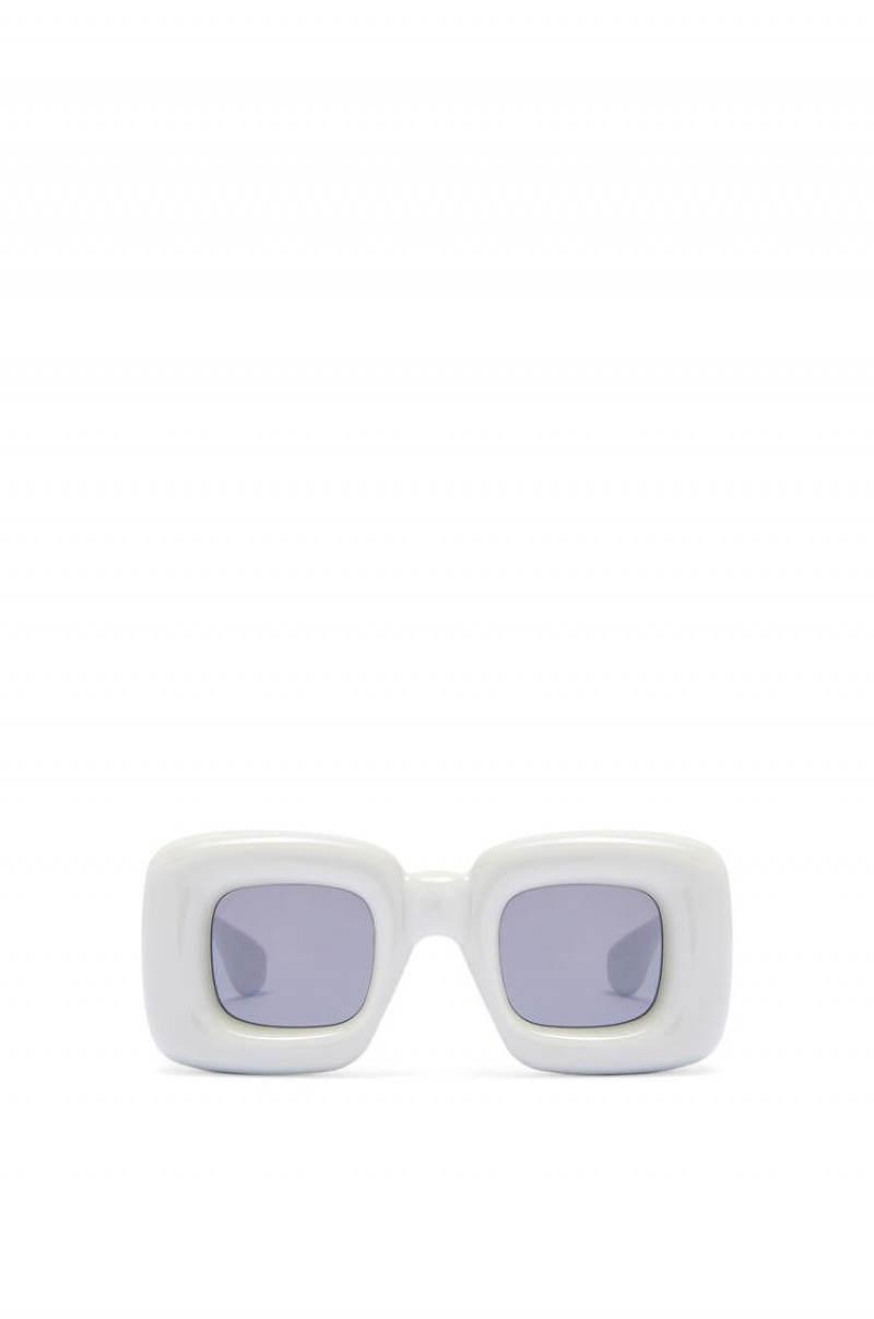 Gafas de Sol Loewe Inflated rectangular sunglasses in acetate Mujer Gris | 154WVSFKM