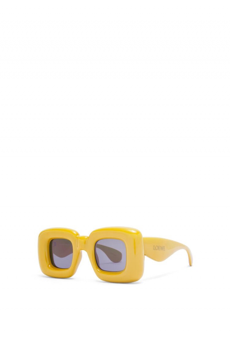 Gafas de Sol Loewe Inflated rectangular sunglasses in acetate Mujer Amarillo | 743NHISYW