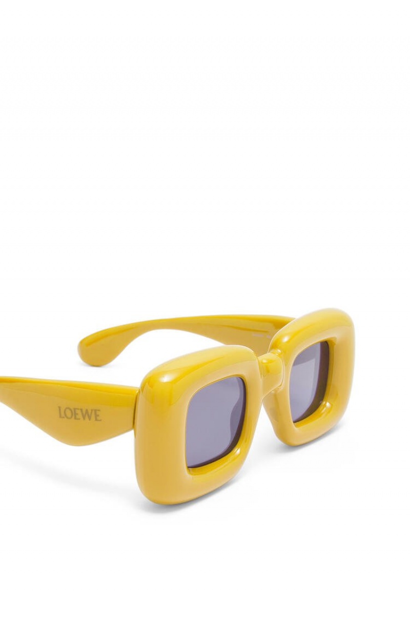 Gafas de Sol Loewe Inflated rectangular sunglasses in acetate Mujer Amarillo | 743NHISYW