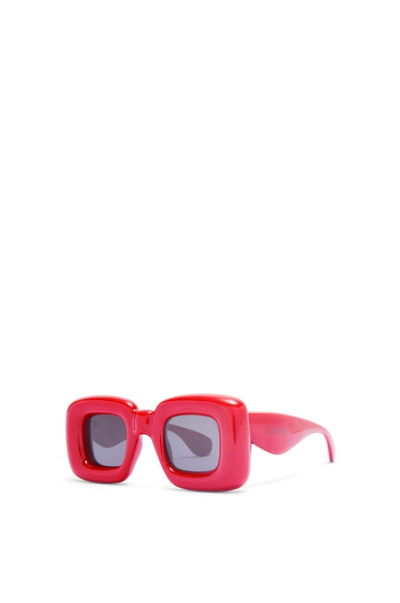 Gafas de Sol Loewe Inflated rectangular sunglasses in acetate Mujer Lipstick | 980QMHURA