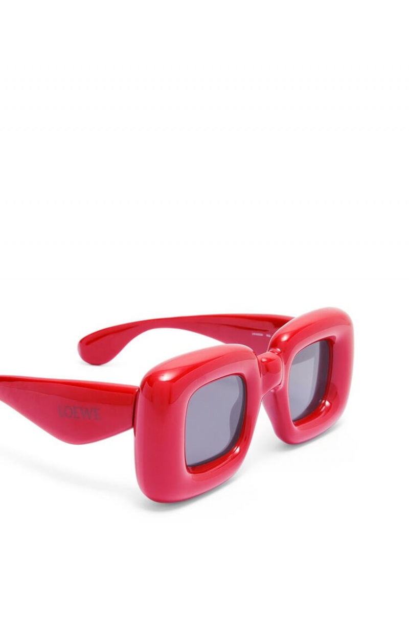 Gafas de Sol Loewe Inflated rectangular sunglasses in acetate Mujer Lipstick | 980QMHURA