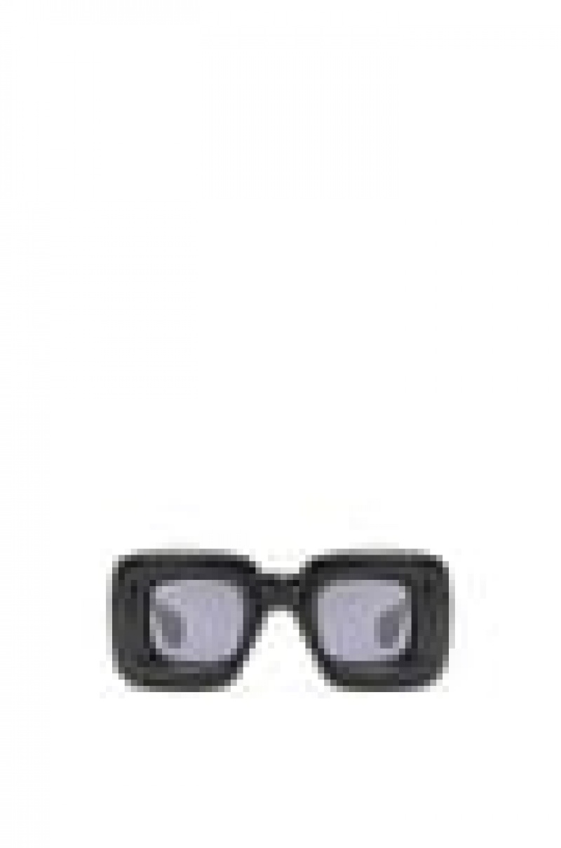 Gafas de Sol Loewe Inflated rectangular sunglasses in acetate Hombre Negras | 651GXSHVF