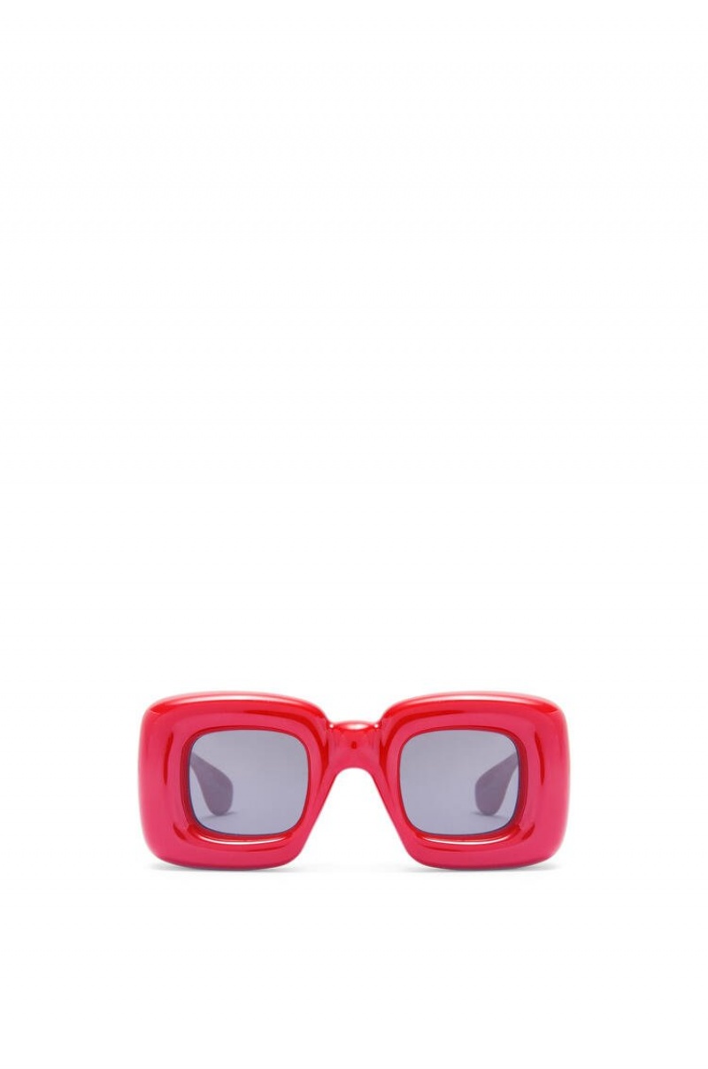 Gafas de Sol Loewe Inflated rectangular sunglasses in acetate Hombre Lipstick | 423ZHIBFG