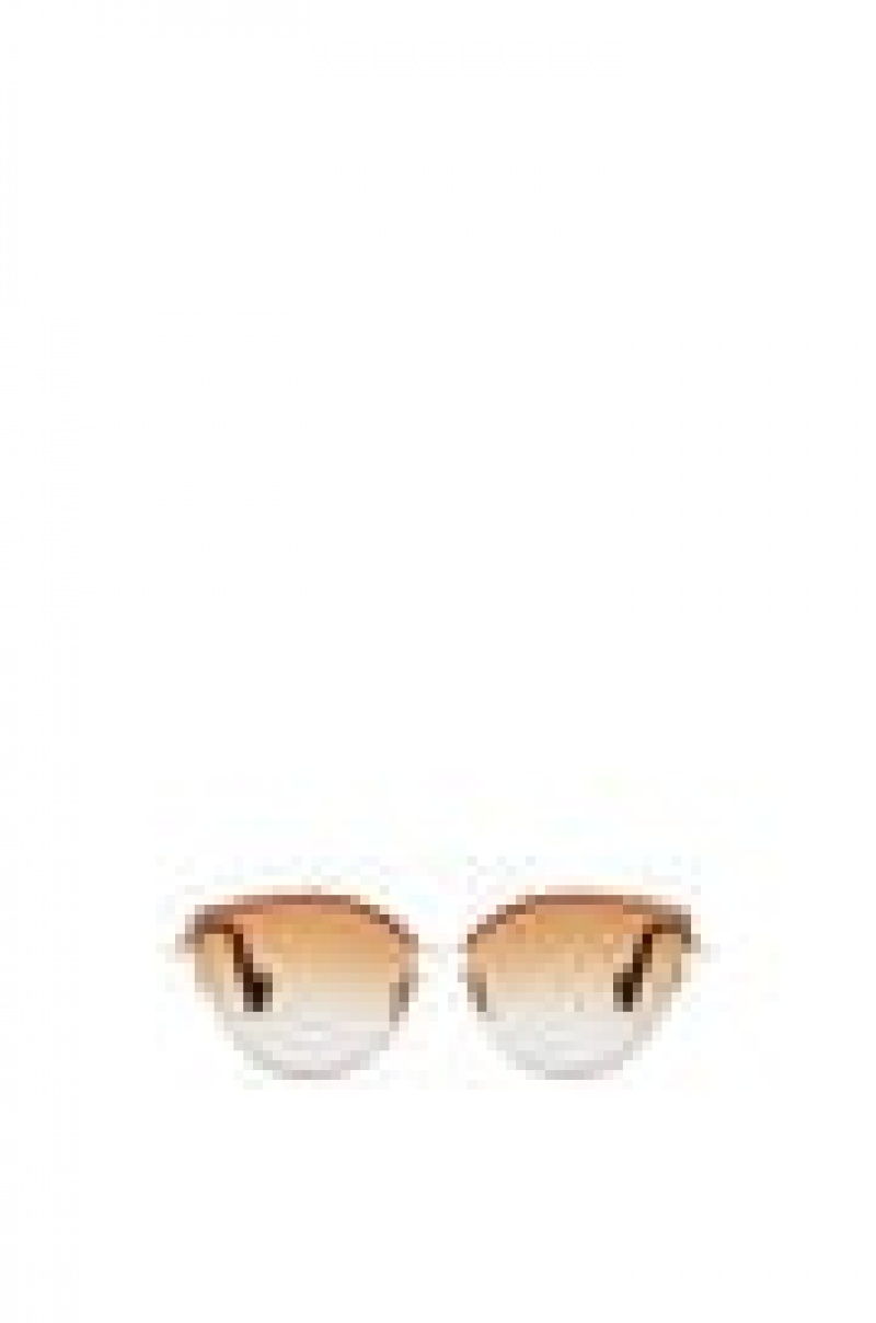 Gafas de Sol Loewe Metal butterfly sunglasses Mujer Marrones Rosas Doradas | 816DZXNAS