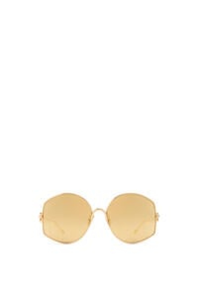 Gafas de Sol Loewe Oversize sunglasses in metal Mujer Rosas Verde Oscuro | 104WMXKSC