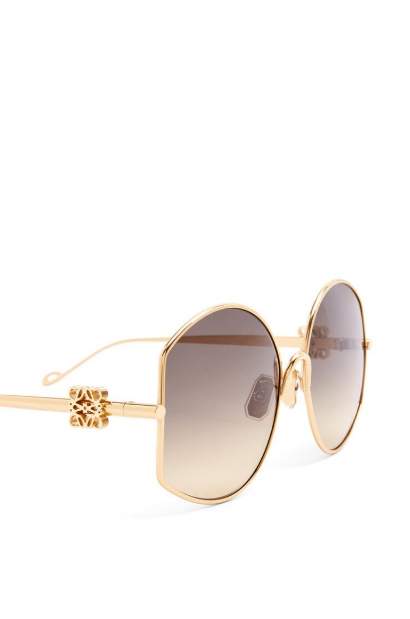 Gafas de Sol Loewe Oversize sunglasses in metal Mujer Doradas | 213ALBXTF