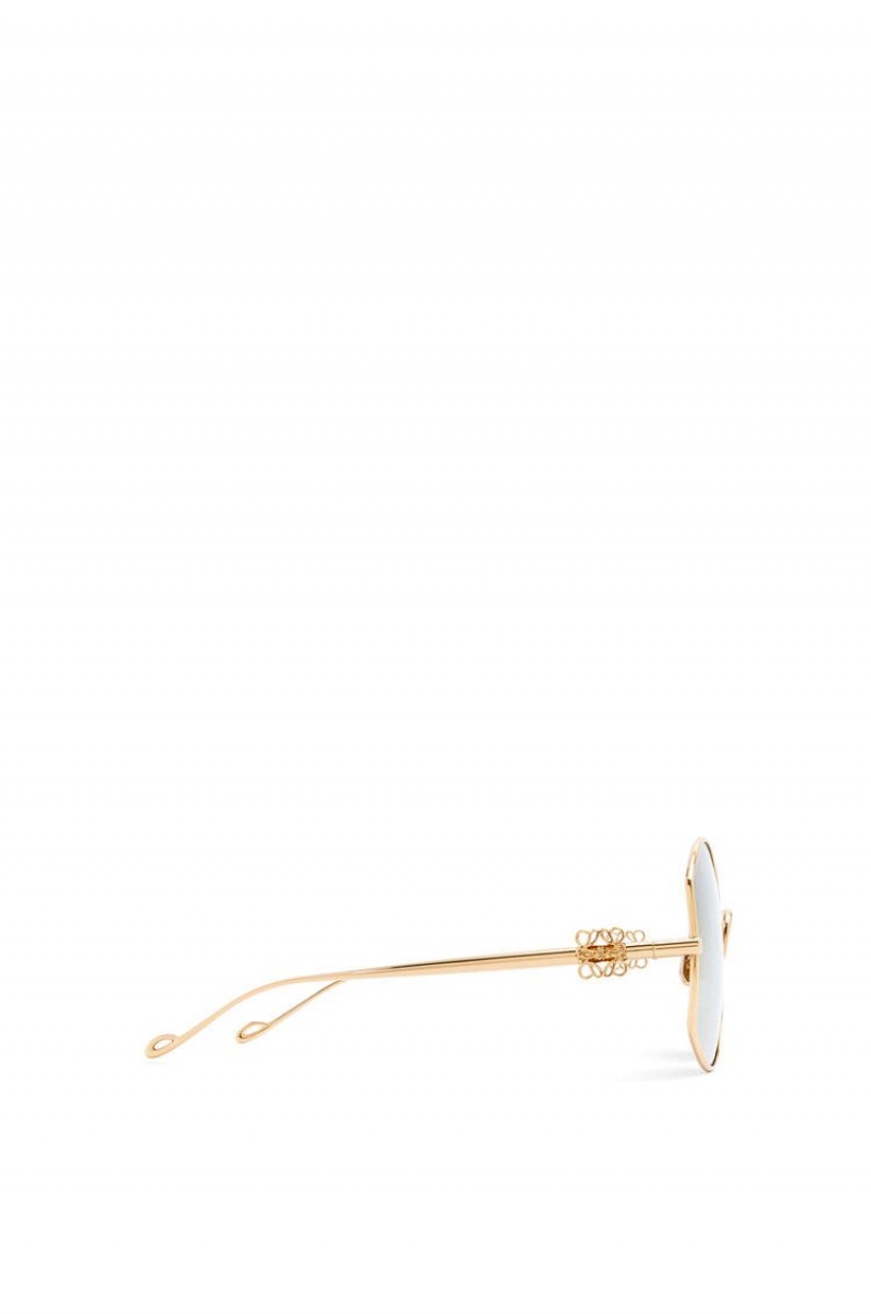 Gafas de Sol Loewe Oversize sunglasses in metal Mujer Doradas Doradas | 812OFUXHT