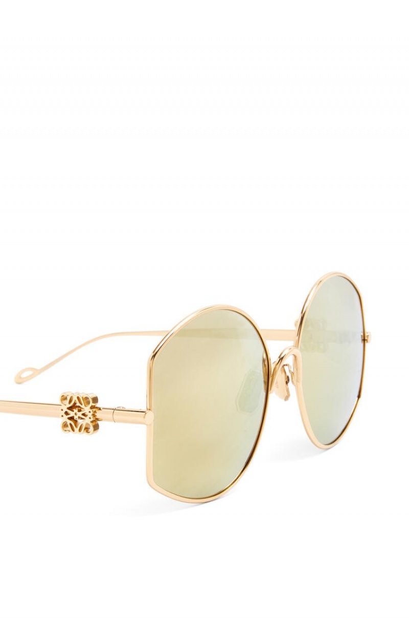 Gafas de Sol Loewe Oversize sunglasses in metal Mujer Doradas Doradas | 812OFUXHT