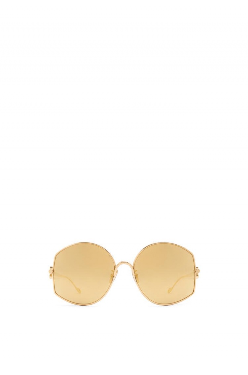 Gafas de Sol Loewe Oversize sunglasses in metal Mujer Doradas Doradas | 812OFUXHT