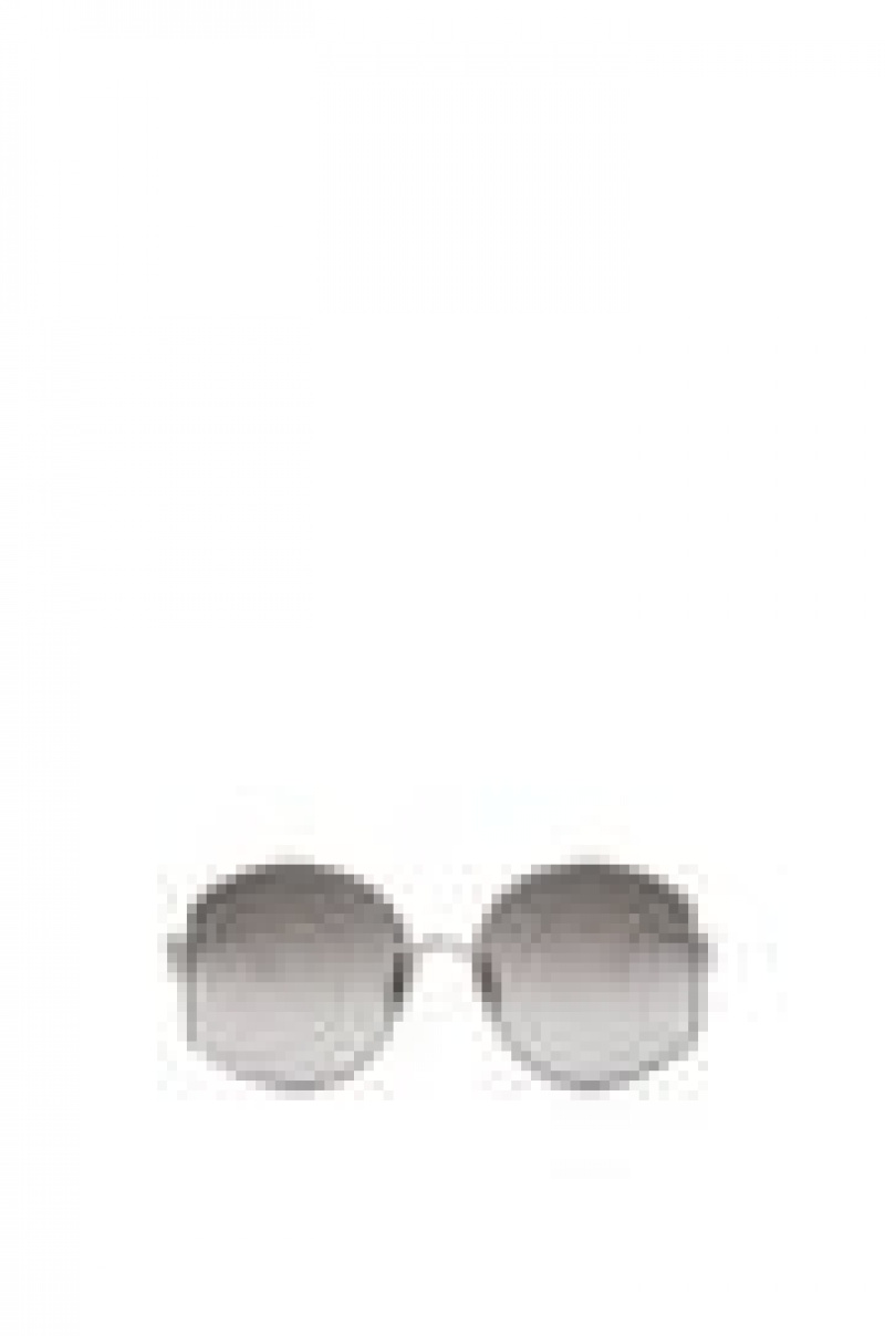 Gafas de Sol Loewe Oversize sunglasses in metal Mujer Shiny Palladium / Smoke | 867SZTIPD