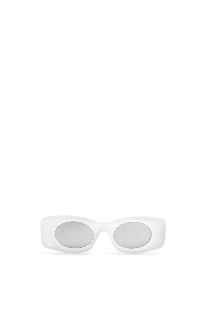 Gafas de Sol Loewe Paula's Ibiza original sunglasses Hombre Blancas | 231ZBFLWO