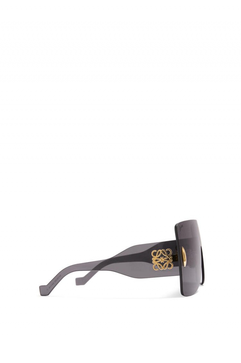 Gafas de Sol Loewe Rectangular mask sunglasses in nylon Mujer Negras | 731ZFOEXQ