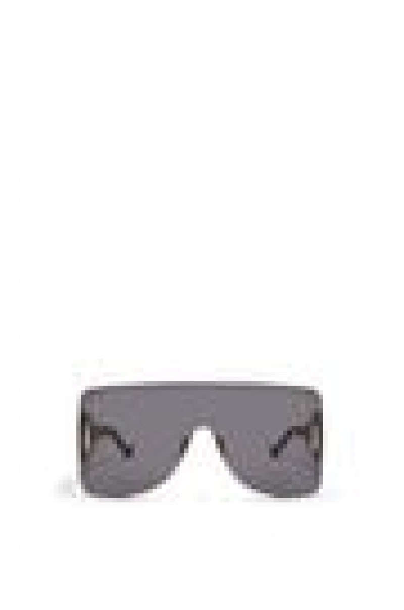 Gafas de Sol Loewe Rectangular mask sunglasses in nylon Mujer Negras | 731ZFOEXQ