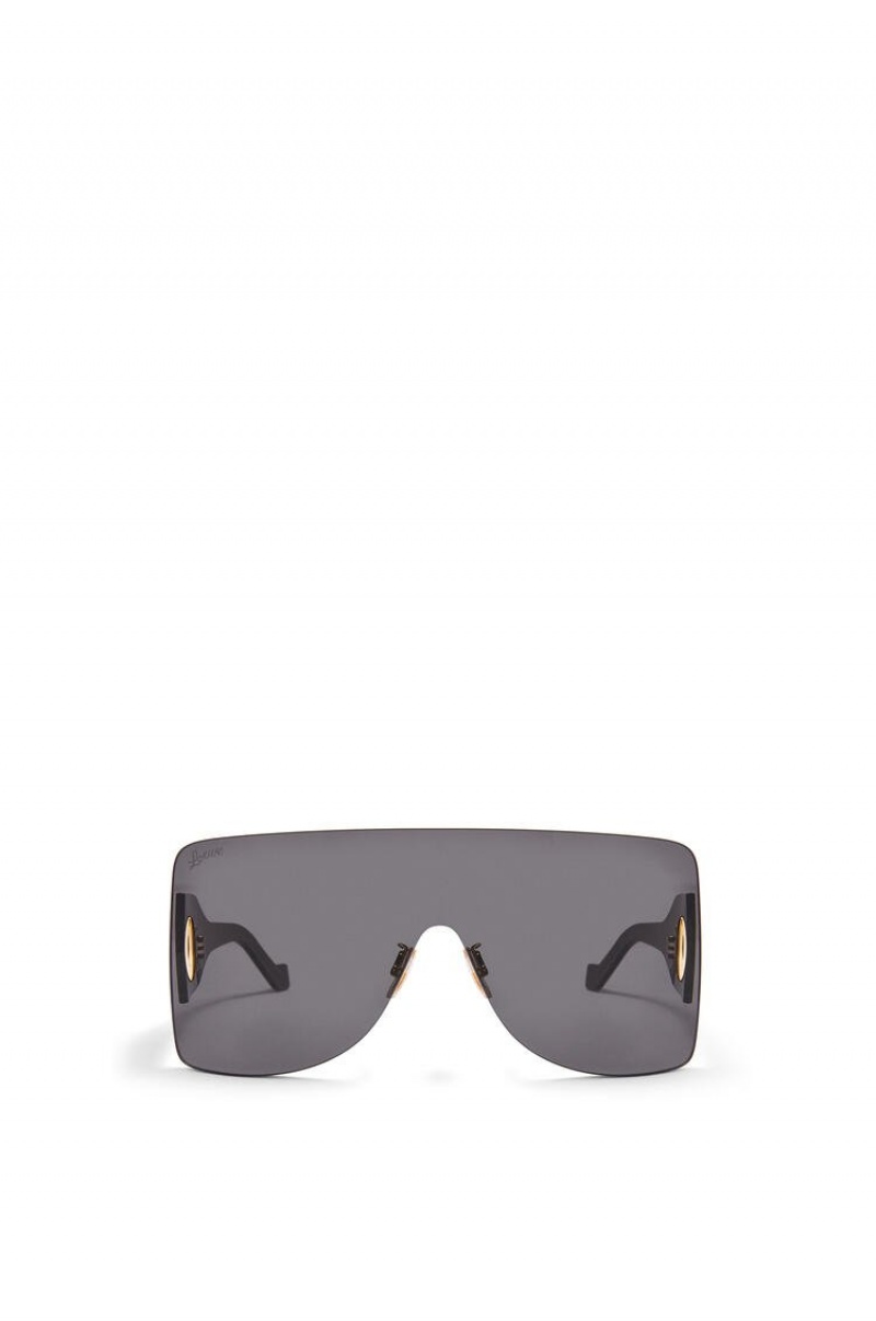 Gafas de Sol Loewe Rectangular mask sunglasses in nylon Mujer Negras | 731ZFOEXQ