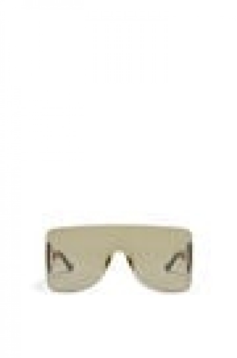 Gafas de Sol Loewe Rectangular mask sunglasses in nylon Mujer Verde Oscuro | 456FQKPWT